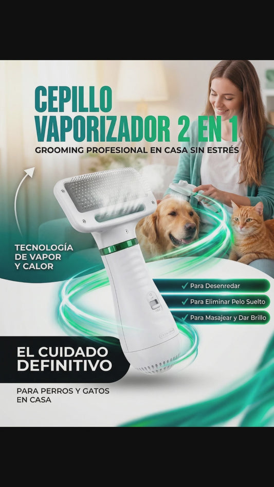 Dile adiós al secador tradicional con el cepillo vaporizador 2 en 1